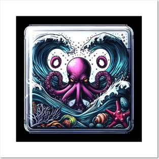 Octopus Wave Posters and Art